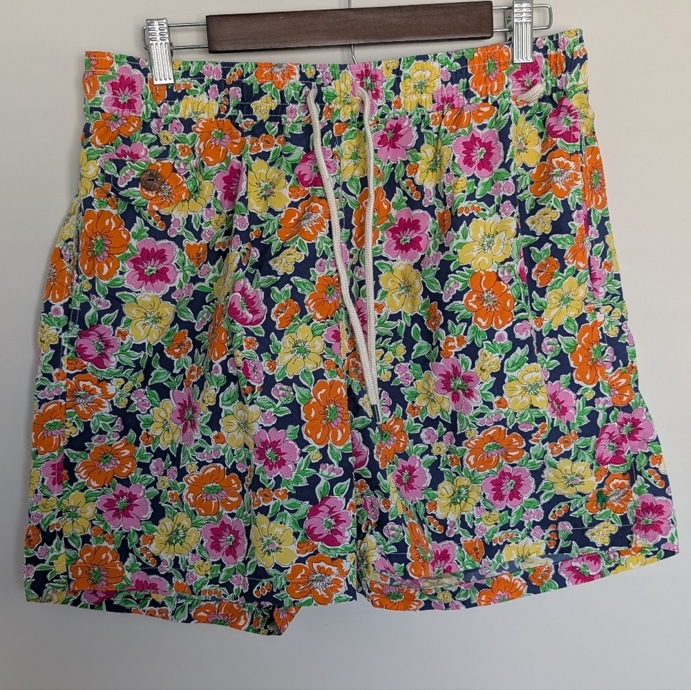 Polo Ralph Lauren Men’s Floral Print Swim Trunks XL Lined Tropical Colorful